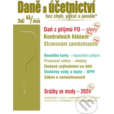 DaÚ č. 4-5 / 2024 - Slevy na dani z příjmů FO – Hledejceny.cz