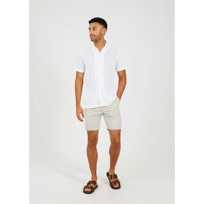 Brave Soul Striped Cotton Short - Navy Stripe