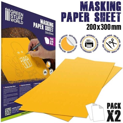 Green Stuff World Masking Sheet 200x300 mm Pack x2 / Maskovacia fólia 200x300 mm 2 ks