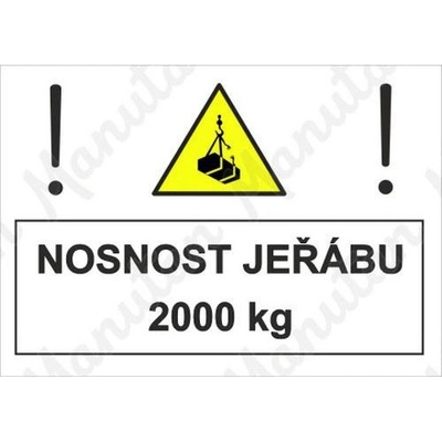 Manutan Nosnost jeřábu 2000 kg, plast 297 x 210 x 0,5 mm A4