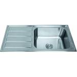 Inter Ceramic Кухненска мивка ick10050l tampico - неръждаема алпака с ляв плот (ick10050l tampico) Мивка за вграждане