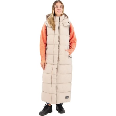 SUPERDRY Потник Superdry Ripstop Longline Down Vest - Beige (Warm Grey Grid)