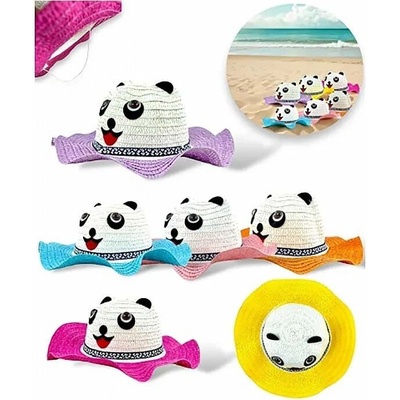 Panda Detský slamenný klobúk