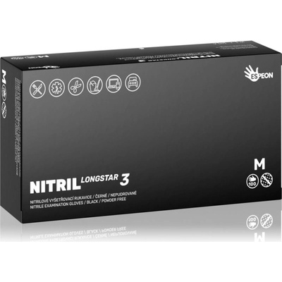 Espeon Nitril Longstar3 Black nitrilové nepudrované 2 x 50 ks