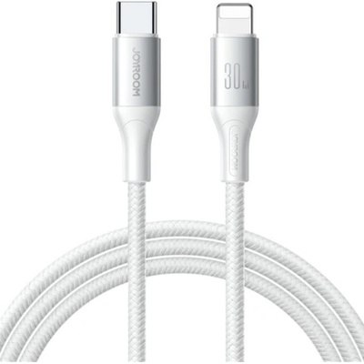 Joyroom S-A28 opletený nabíjací a dátový USB-C na Lightning 1m bílý