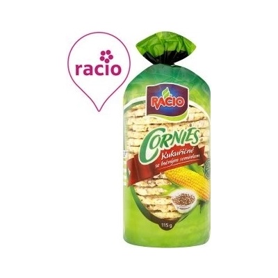 Racio Cornies kukuričné chlebíčky s ľanovým semienkom 115 g