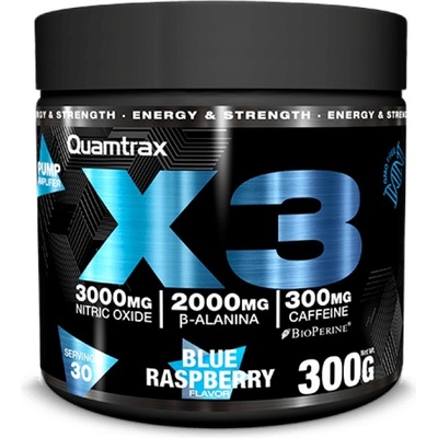 Quamtrax X3 | Black Series Pre-Workout [300 грама] Синя малина