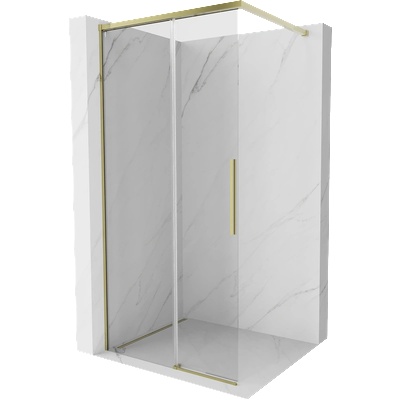 Mexen Rox душ параван Walk-in 90 x 200 см, прозрачен 8 мм, златен - 8C2-090-003-50-00 (8C2-090-003-50-00)