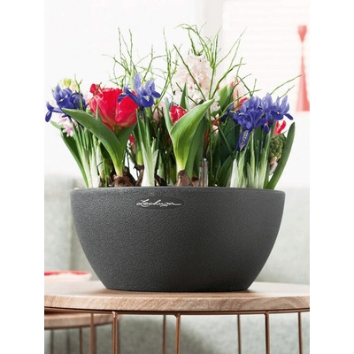 Lechuza Kvetináč Cubeto color 40 set sand graphite black 40x18 cm