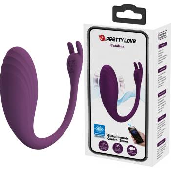 Pretty Love Catalina Vibrating Egg with App Global Remote Control Series Purple