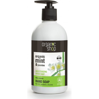 Organic shop Organické hydratačné tekuté mydlo na ruky Mätový jazmín 500 ml