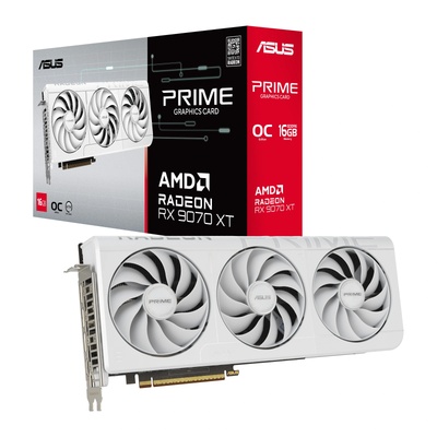 ASUS Radeon RX 9070 XT PRIME OC White 16GB GDDR6 256bit (90YV0L75-M0NA00)