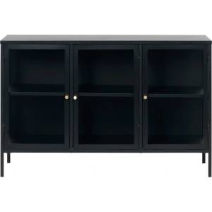 Unique Furniture Черна метална витрина 132x85 cm Carmel - Unique Furniture (42260600)
