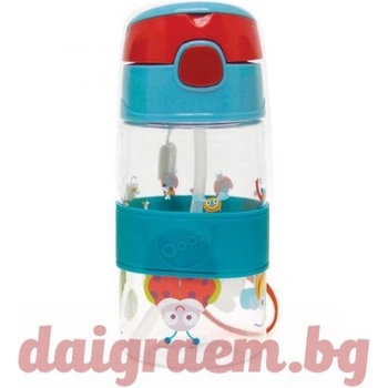 Image 1 of Oops Бутилка за вода със сламка 400ml - Синя, Oops 4100430 (OP4100430)