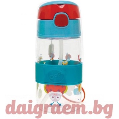 Oops Бутилка за вода със сламка 400ml - Синя, Oops 4100430 (OP4100430)