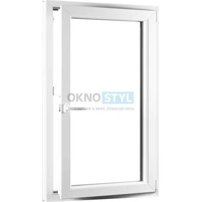 OKNOSTYL.cz jednokřídlé plastové okno otvíravo-sklopné pravé REHAU 8000 x 14000 mm Bílá