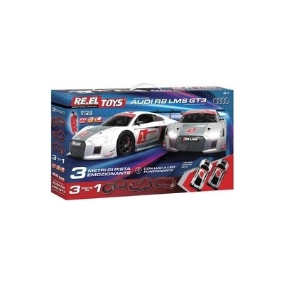 RE.EL Toys autodráha Audi R8 LMS GT3 1:43 3 metry 3 sestavy LED světla