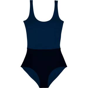 MYMARINI Дамски бански костюм MYMARINI Women's Plainbody Swimsuit - Black / Navy (150-5876-0111)