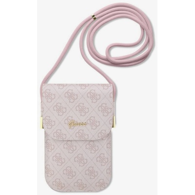 GUESS PU 4G Metal Logo Script Телефонна чанта Pink Guess | Lilav | ЖЕНИ | UNI