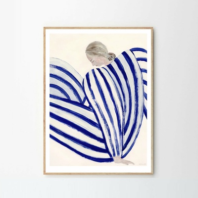 The Poster Club Plagát Blue Stripe At Concorde by Sofia Lind A5 (mini)