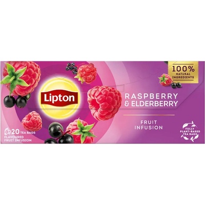 Lipton Raspberry with Elderberry ovocný čaj 32 g 20 ks