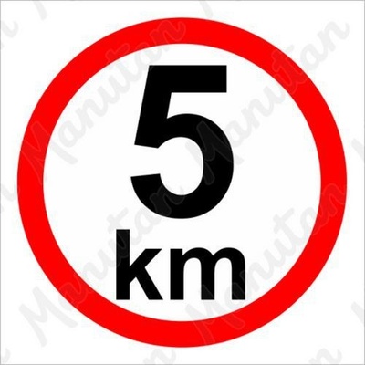 Manutan Obmedzenie rýchlosti 5 km/h, plast 210 x 210 x 0,5 mm