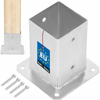 Kotarbau základna sloupu šroubová kotevní konzola 90x90 stříbro