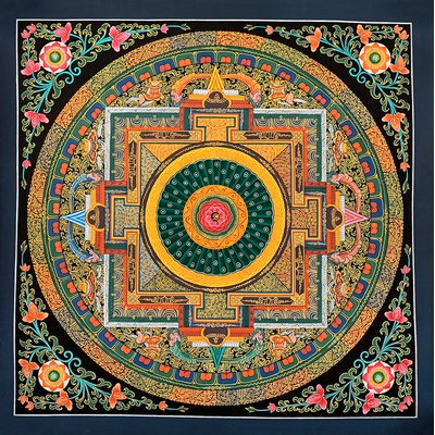 Malovaný obraz THANGKA 55x55 cm