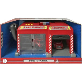 Dickie Stanice hasičská set 2 auta s mikrofonem
