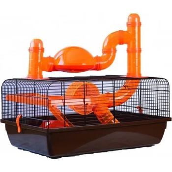 Inter-zoo pet products Inter-zoo Fred - клетка за хамстери с оранжеви тунели 58х38х45 см, Полша - G134