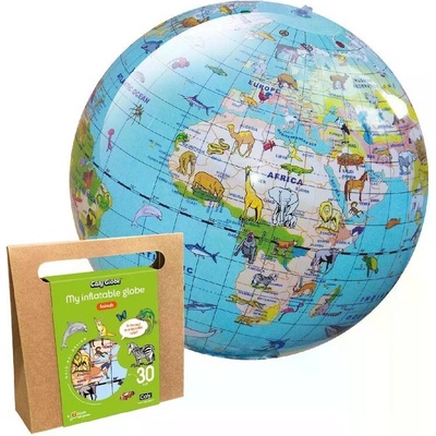 Nafukovací globus Caly My inflatable globe - Animals, globe 30 cm