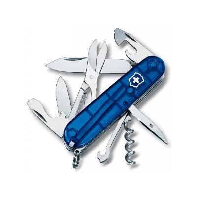 Kapesní nůž CLIMBER transparent modrý - Victorinox (Kapesní nožík CLIMBER transparentní modrá - Victorinox)
