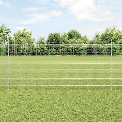vidaXL Svařovaná drátěná plotovina s tyčkami 25 x 1,2 m Stříbrná