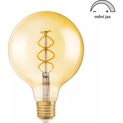 Osram 4058075270008 LED A A++ E E27 tvar globusu 5 W teplá bílá
