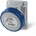 SCAME Промишлен контакт 2P+Е 16A 200-250V IP66, 6h серия Optima панелен (SC34-418.1663)