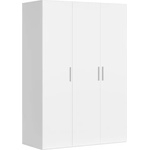 BRW Гардероб flex 150 / 66 / 218 см бял - с 3 зони за закачалки (f57-szafa_zestaw_24-bi/bi)