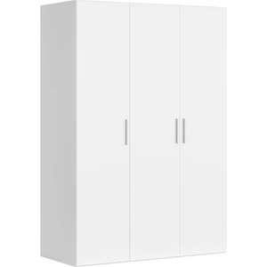 BRW Гардероб flex 150 / 66 / 218 см бял - с 3 зони за закачалки (f57-szafa_zestaw_24-bi/bi)