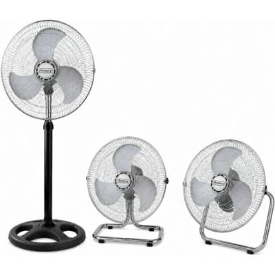 Rosberg R51760J18, 3 в 1, 70 W, 45 см, 3 скорости, Модулен, Неръждаема стомана, Многофункционален вентилатор (R51760J18)
