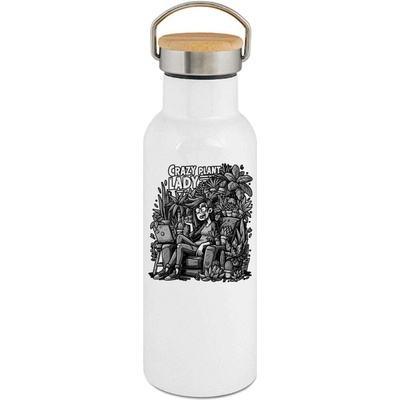 123TRIKO termoska Crazy Plant Lady, černý tisk 500 ml dárek