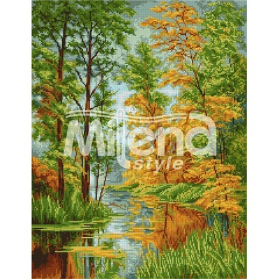Milena Style Цветовете на есента - гоблен със схема конци dmc 1: 4
