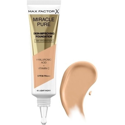 Max Factor Miracle Pure Skin dlhotrvajúci make-up SPF30 40 Light Ivory 30 ml