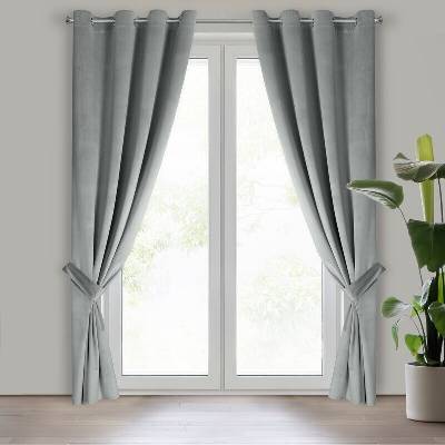 Takoy Závěs ANTARA z hladkého veluru s páskou na uchycení 140 x 270 cm-HF-429520 | 140 x 270 cm