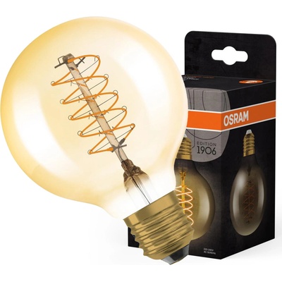 Osram G80 Sphere E27 7W = 48W 600 lm 2200K Warm Filament Dimmable Vintage 1906