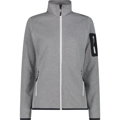 CMP Дамско поларено яке CMP Women's Jacket Jacquard Knitted Fleece jacket - Bianco / Graffite - размер 48 (EU) (105-7196-0218)