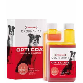 Versele-Laga Versele Laga - Oropharma Opti Coat - продукт с високо съдържание на сьомгово масло и В-каротин за лъскава козина и здрава кожа 250 мл