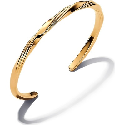 Pandora Pevný otevřený pozlacený náramek Shine Essence 563869C00 17,5 cm