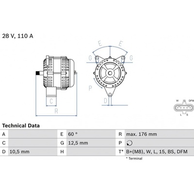 Alternátor BOSCH 0 986 047 520