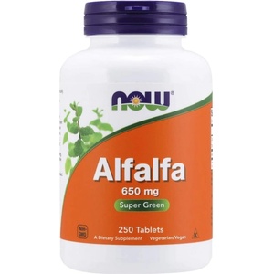 NOW Alfalfa 650 mg [250 Таблетки]