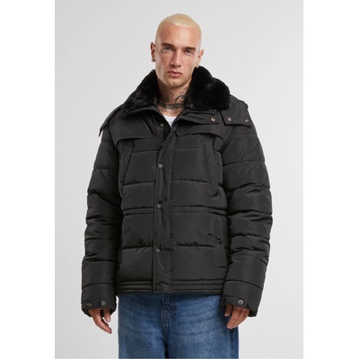 Urban Classics Мъжко Пухено Яке Puffer Jacket With Detachable Fur Collar black XXLUB-TB7259-00007 - Тъмносив, размер L