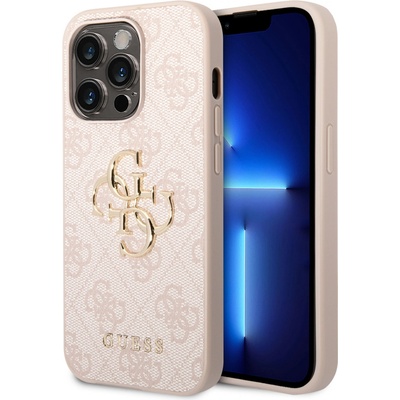 Guess PU 4G Metal Logo iPhone 15 Pro Max ružové
